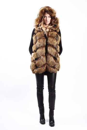 GILET RENARD CAPUCHE