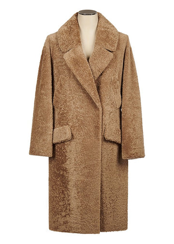 Trench oversize Agneau bouclé