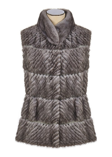Gilet queues de Vison réversible